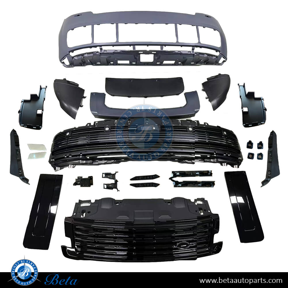 Front Bumper SV Look Black Color for Range Rover Vogue 2023-Up models, Part Number LR165109 Front Bumper SV Look Black Color for Range Rover Vogue 2023-Up models, Part Number LR165109